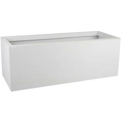 EDA - Jardinière rectangulaire Graphit Up 79,5 x 29,5 x 29,5 cm - 57L - Blanc cérusé