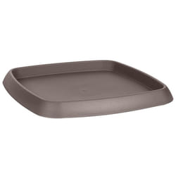 EDA - Soucoupe carrée chorus Taupe 17,5 cm, pour pot 20 cm