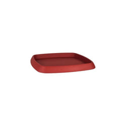 Soucoupe carrée chorus Rouge rubis 17,5 cm, pour pot 20 cm EDA