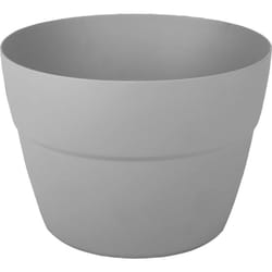 EDA - Pot Cavalier Cancùn 8 l - pour Balcons et Rambardes - ø 29 x 20 -6 cm - Gris béton