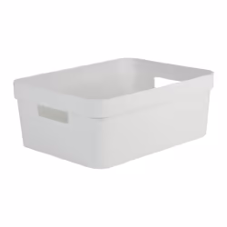 EDA PLASTIQUE Boîte de Rangement DECOR STONE Blanc - 12 L