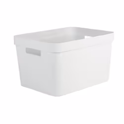 EDA PLASTIQUE Boîte de Rangement DECOR STONE Blanc - 18 L