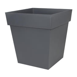 EDA - Pot carre Toscane - 50 cm - 87 l - Gris Anthracite