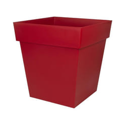 EDA - Pot carre Toscane - 50 cm - 87 l - Rouge