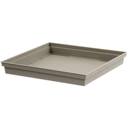 EDA - Soucoupe Toscane carrée 39 cm - Taupe