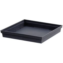 EDA - Soucoupe carree Toscane - 40 cm - Gris anthracite