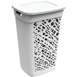 EDA PLASTIQUE Coffre à linge avec couvercle Alméria - 60 L - Blanc