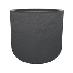 EDA - Pot de fleurs rond en plastique Volcania up anthracite - ø 40 cm