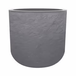 Pot de fleurs rond en plastique Volcania UP gris galet - Ø 40 cm - Eda