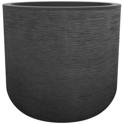 EDA - plastique - Pot rond 40 cm GraphitUp - 32,5 l - Gris anthracite