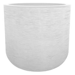 EDA - plastique - Pot rond 50 cm GraphitUp - 67 l - Blanc ceruse