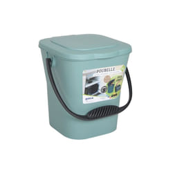 Poubelle compost 6l vert eucalyptus avec couvercle - EDA