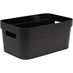 Boîte de rangement Décor Stone 6 L - Noir - 292 x 188 x 132 cm - EDA PLASTIQUE