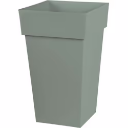 Pot de fleur carré Toscane 39 x H.65 cm - Vert laurier - Eda
