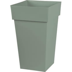Pot de fleur carré Toscane 39 x H.65 cm - Vert laurier - Eda