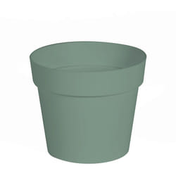 Pot de fleur Toscane ø 13 x 11,7 cm rond - 1,1 Litres - Vert Laurier EDA