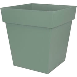 EDA - plastique - Pot carre Toscane - 50 cm - 87 l - Vert laurier
