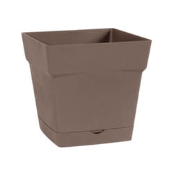EDA - Pot de fleur Toscane pop 39x39x53cm carré 51L - Vert Laurier