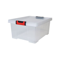 EDA - Boite de rangement avec couvercle Clipstock 30l naturel
