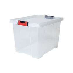 EDA - Boite de rangement avec couvercle Clipstock 45l naturel