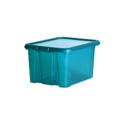 EDA - Boîte de rangement funny box 18l bleu canard acidulé