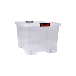 EDA - Clipstock Boite De Rangement 75l Naturel Avec Roulettes