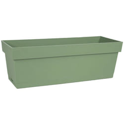 Jardinière Toscane + plateau clipsé 50 x 18 x 16,7 cm - Vert laurier - Eda