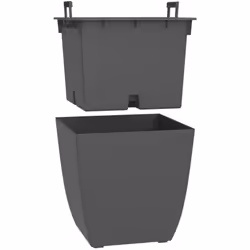 Découvrez le pot de fleurs Diva Stone d'Eda, une nouveauté au design moderne en plastique noir avec une surface rainurée. Il  ...