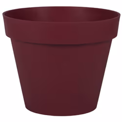 Présentation Pot de fleur intérieur ou extérieur en polyéthylène. Couleur Bourgogne De marque EDA Plastiques, ce pot est issu ...