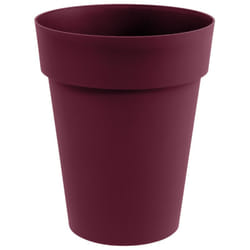 EDA - Pot de fleurs en plastique Toscane Rouge bourgogne - ø 44 cm