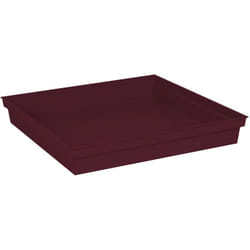 EDA - Soucoupe Toscane carrée 39 cm - Rouge bourgogne