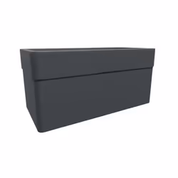 EDA Jardinière CAREL - 63 L - 78 x 39 x H.39 cm - Avec roulettes - Extérieur ou intérieur - Gris anthracite