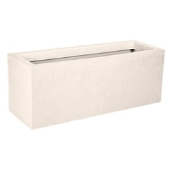 EDA Pot de Fleurs pour Jardin - VOLCANIA UP en Beige Calcite avec Rétention d'Eau, 57 L, Dimensions 79.5x29.5x29.5 cm