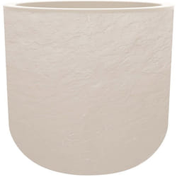 Pot de fleurs Rond 40 cm - EDA - Volcania Up - 325 L - Intérieur/Extérieur - Décor Pierre - Ø 385 x H. 368 cm - Beige Calcaire