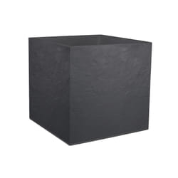 EDA Pot carré de jardin VOLCANIA Beige Calcaire 40 cm Double paroi avec réserve d'eau - Décoration extérieure