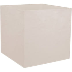 Pot de fleurs Carré 50 cm - EDA - Volcania - 57 L - Intérieur/Extérieur - Décor Pierre - 495 x 495 x H. 495 cm - Beige Calcaire