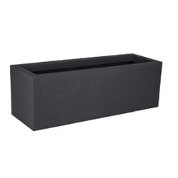 EDA Jardinière de Jardin VOLCANIA Beige Calcaire, Double Paroi avec Rétention d'Eau, 99.5x39.5x43.5 cm, 98 L