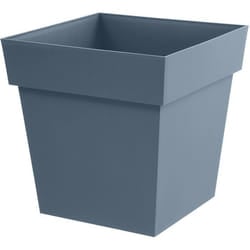 Pot de fleur carré - Toscane - EDA - 495 x 495 x H.525 cm - Intérieur / Extérieur - 87L - Bleu Jean
