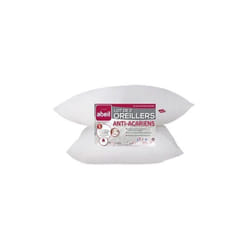 Les Tendances - abeil lot de 2 oreillers anti-acarien - 60 x 60 cm - blanc