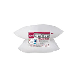 Les Tendances - abeil Lot de 2 Oreillers Aerelle Cool Night - 60 x 60 cm - Blanc