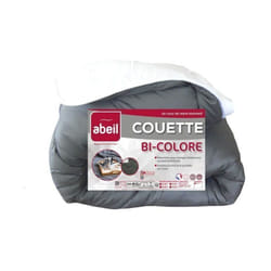 Les Tendances - abeil Couette Bicolore - 200 x 200 cm - Blanc et gris