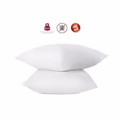 Lot de 2 oreillers anti-acariens - 60 x 60 cm - 100% coton traité Bio - ABEIL - Oreiller moelleux et doux - Son enveloppe en  ...