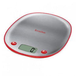 Terraillon Macaron Inox Cerise, Gris Comptoir Carré Balance de ménage électronique