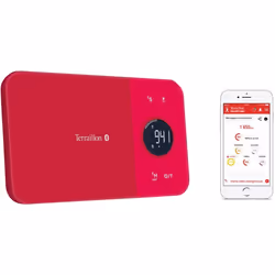 Terraillon NutriTab, Balance de ménage électronique, 5 kg, 1 g, Rouge, Verre, Rectangle