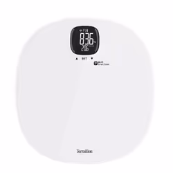 Terraillon 14711, Pèse-personne électronique, 180 kg, 100 g, Blanc, kg, Carré