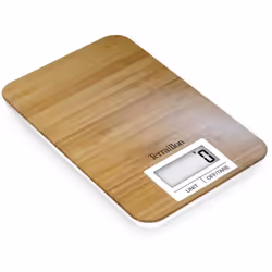 Terraillon Bamboo, Balance de ménage électronique, 3 kg, 1 g, Bambou, Comptoir, Rectangle