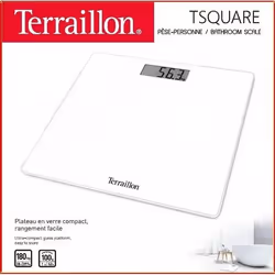 Terraillon Tsquare Carré Blanc Pèse-personne électronique