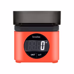 Terraillon BA22, Balance de ménage électronique, 5 kg, 1 g, Noir, Rouge, Plastique, Comptoir