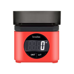 Terraillon BA22 Noir, Rouge Comptoir Rectangle Balance de ménage électronique