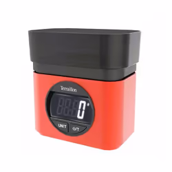 Terraillon BA22 Noir, Rouge Comptoir Rectangle Balance de ménage électronique